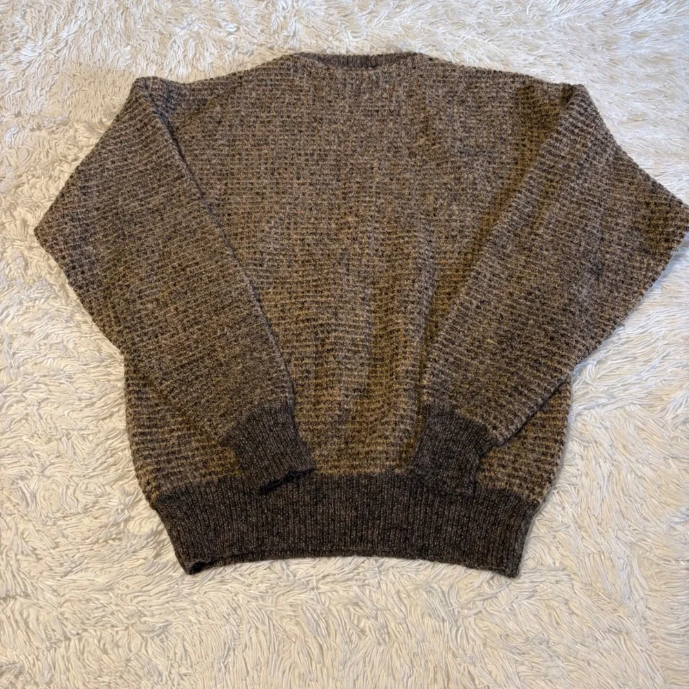 Limited Express Sweater Men Fit M Brown Waffle Knit Wool Blend Vintage Hong Kong